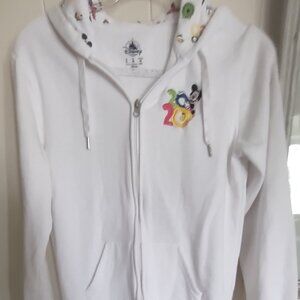 Disneyland Resort Ladies White Hoodie 2020 Mickey and Minnie - Size Small